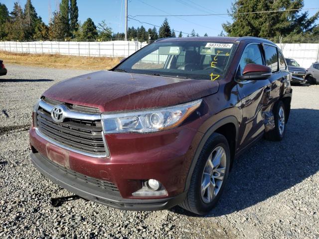 Photo 2 from auction – 2014 TOYOTA HIGHLANDER with VIN 5TDDKRFH2ES033339