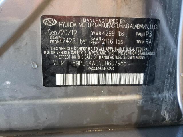 Photo 10 from auction – 2013 HYUNDAI SONATA SE with VIN 5NPEC4AC0DH607988