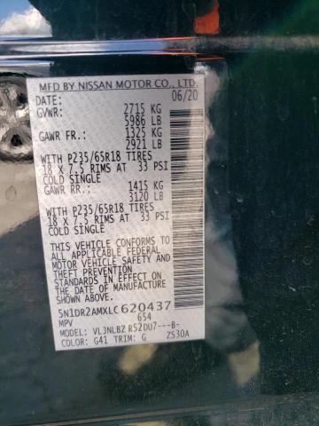 Photo 10 from auction – 2020 NISSAN PATHFINDER with VIN 5N1DR2AMXLC620437