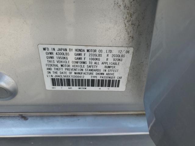 Photo 10 from auction – 2007 ACURA TSX with VIN JH4CL968X7C008412