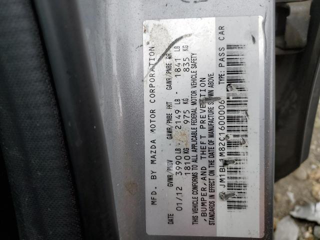 Photo 10 from auction – 2012 MAZDA 3 I with VIN JM1BL1M82C1600006