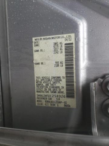 Photo 10 from auction – 2012 NISSAN ALTIMA BAS with VIN 1N4AL2AP1CC254926