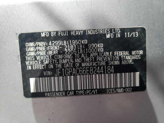 Photo 10 from auction – 2014 SUBARU IMPREZA PR with VIN JF1GPAC66E8244184