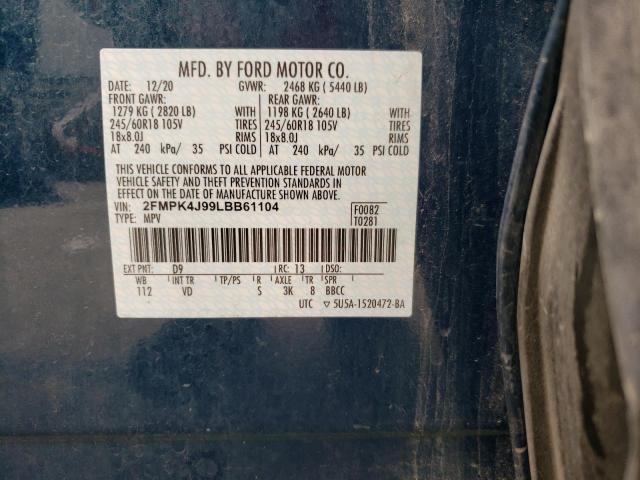 Photo 10 from auction – 2020 FORD EDGE SEL with VIN 2FMPK4J99LBB61104