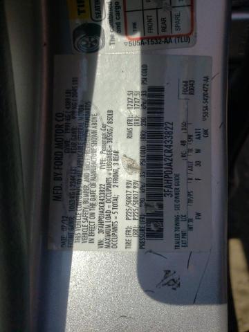 Photo 10 from auction – 2012 FORD FUSION SEL with VIN 3FAHP0JA2CR433822