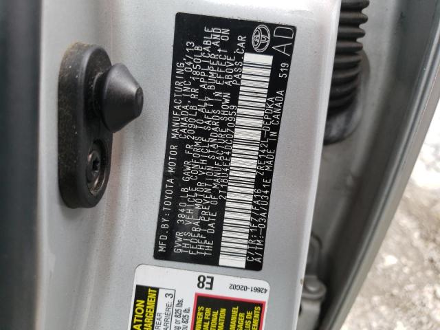 Photo 10 from auction – 2013 TOYOTA COROLLA BA with VIN 2T1BU4EE4DC070959