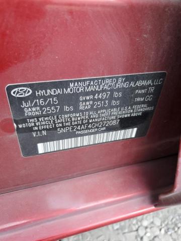 Photo 10 from auction – 2016 HYUNDAI SONATA SE with VIN 5NPE24AF4GH272087