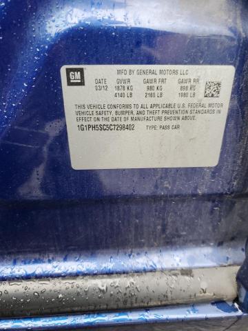 Photo 10 from auction – 2012 CHEVROLET CRUZE LTZ with VIN 1G1PH5SC5C7298402