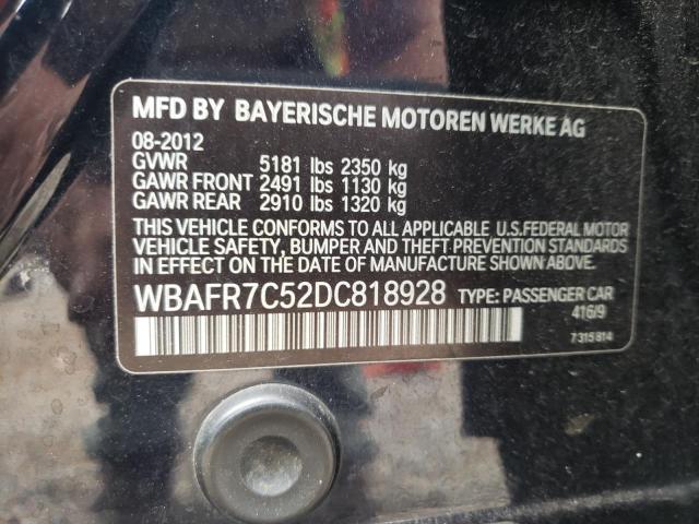 Photo 10 from auction – 2013 BMW 535 I with VIN WBAFR7C52DC818928