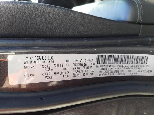 Photo 10 from auction – 2020 DODGE DURANGO R/ with VIN 1C4SDJCT8LC187872
