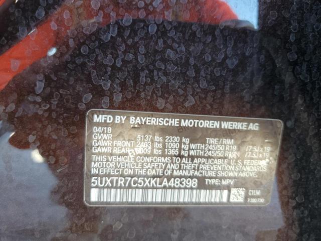 Photo 10 from auction – 2019 BMW X3 SDRIVE3 with VIN 5UXTR7C5XKLA48398