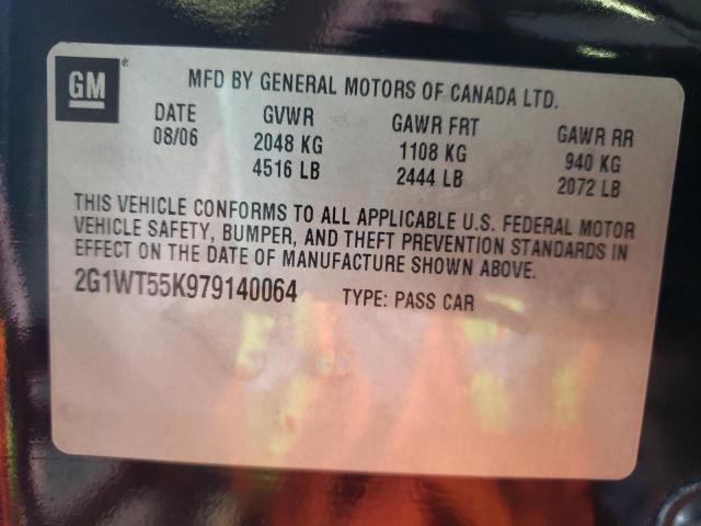 Photo 10 from auction – 2007 CHEVROLET IMPALA LT with VIN 2G1WT55K979140064