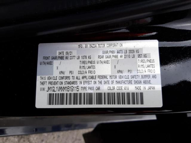 Photo 10 from auction – 2021 MAZDA 6 TOURING with VIN JM1GL1VMXM1619115