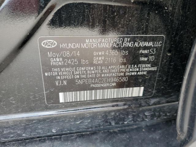 Photo 10 from auction – 2014 HYUNDAI SONATA GLS with VIN 5NPEB4AC2EH946580