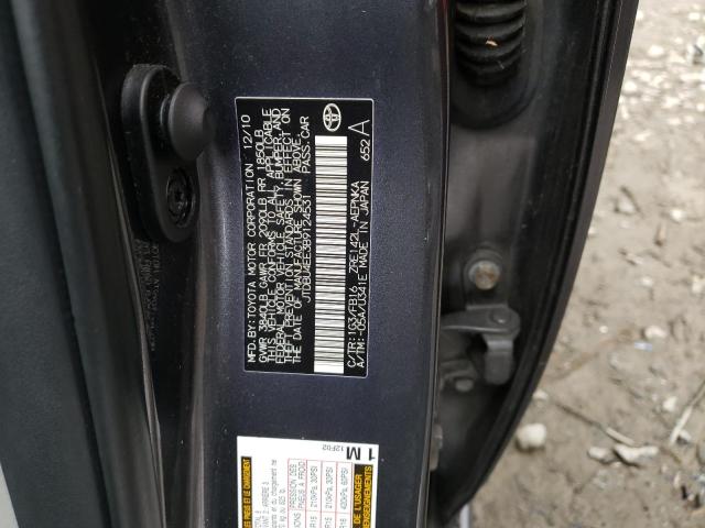 Photo 10 from auction – 2011 TOYOTA COROLLA BA with VIN JTDBU4EE3B9124531