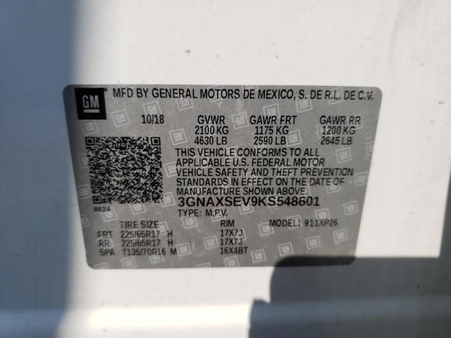 Photo 10 from auction – 2019 CHEVROLET EQUINOX LS with VIN 3GNAXSEV9KS548601