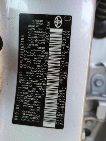 Photo 10 from auction – 2020 TOYOTA COROLLA LE with VIN 5YFEPRAEXLP108068