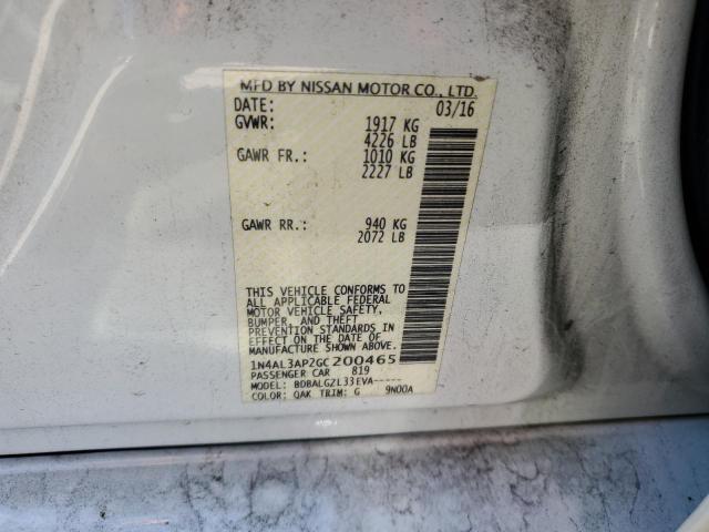 Photo 10 from auction – 2016 NISSAN ALTIMA 2.5 with VIN 1N4AL3AP2GC200465