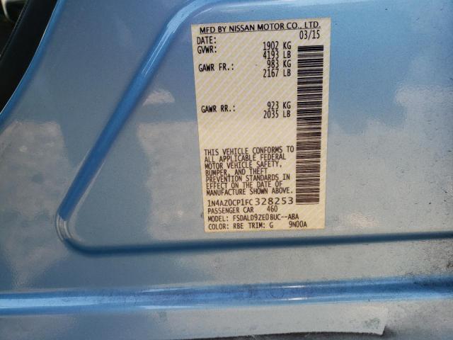Photo 10 from auction – 2015 NISSAN LEAF S with VIN 1N4AZ0CP1FC328253