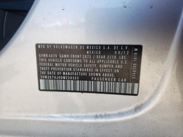 Photo 10 from auction – 2013 VOLKSWAGEN JETTA BASE with VIN 3VW2K7AJ0DM226333
