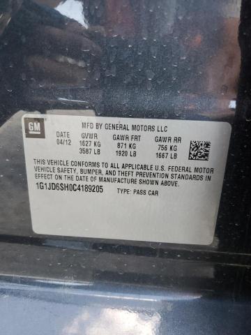 Photo 10 from auction – 2012 CHEVROLET SONIC LT with VIN 1G1JD6SH0C4189205