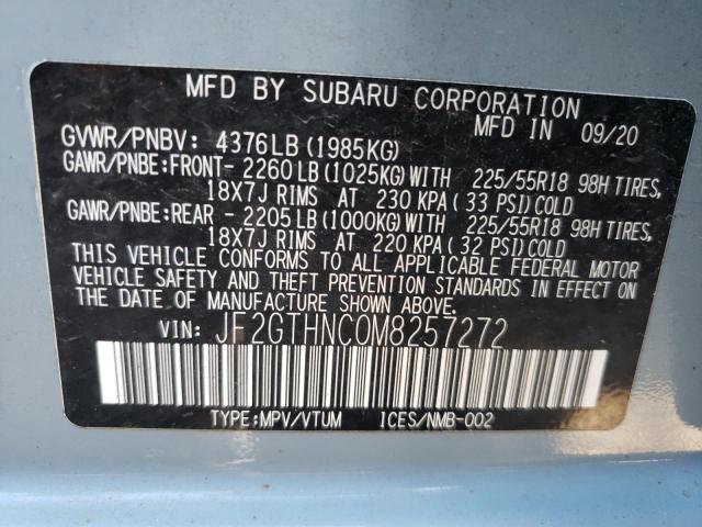 Photo 10 from auction – 2021 SUBARU CROSSTREK with VIN JF2GTHNC0M8257272