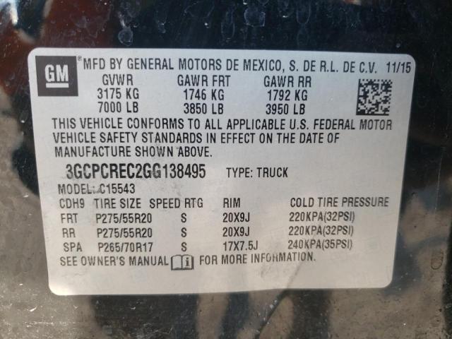 Photo 10 from auction – 2016 CHEVROLET SILVERADO with VIN 3GCPCREC2GG138495