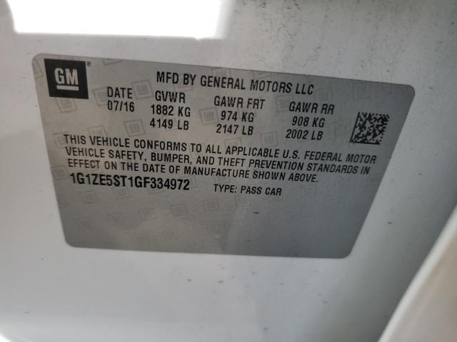 Photo 10 from auction – 2016 CHEVROLET MALIBU LT with VIN 1G1ZE5ST1GF334972