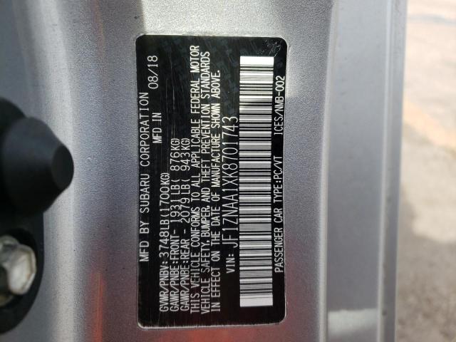 Photo 10 from auction – 2019 TOYOTA 86 with VIN JF1ZNAA1XK8701743