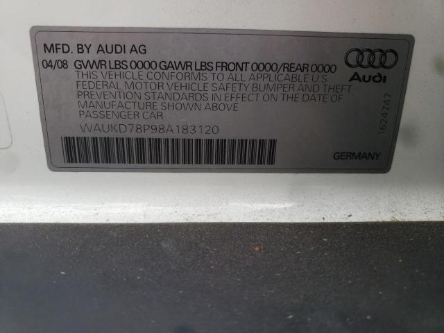 Photo 10 from auction – 2008 AUDI A3 with VIN WAUKD78P98A183120