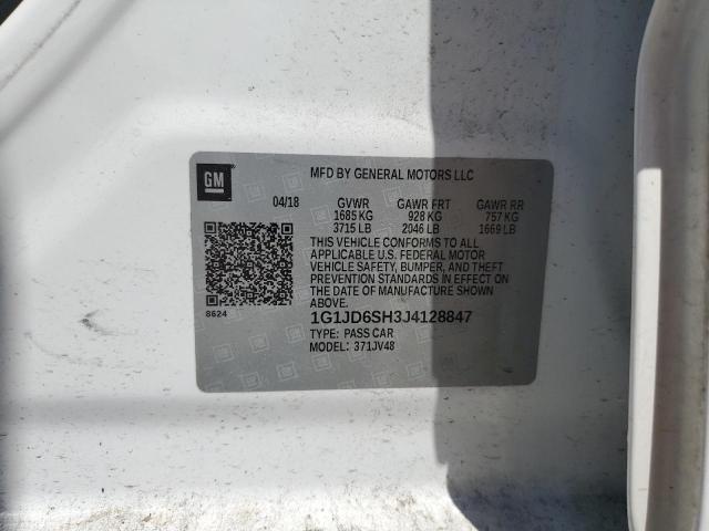 Photo 10 from auction – 2018 CHEVROLET SONIC LT with VIN 1G1JD6SH3J4128847