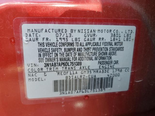 Photo 10 from auction – 2013 NISSAN SENTRA S with VIN 3N1AB7AP6DL751389