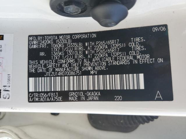 Photo 10 from auction – 2007 TOYOTA 4RUNNER SR with VIN JTEZU14R070086751