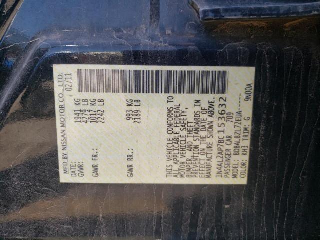 Photo 10 from auction – 2011 NISSAN ALTIMA BAS with VIN 1N4AL2AP7BC153632