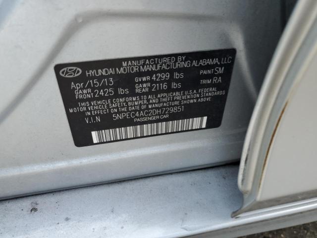 Photo 10 from auction – 2013 HYUNDAI SONATA SE with VIN 5NPEC4AC2DH729851