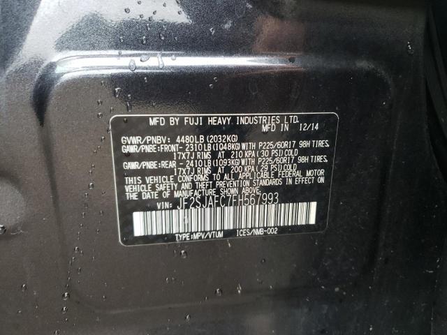 Photo 10 from auction – 2015 SUBARU FORESTER 2 with VIN JF2SJAFC7FH567993