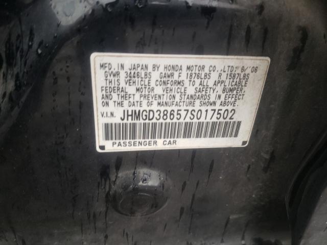 Photo 10 from auction – 2007 HONDA FIT S with VIN JHMGD38657S017502