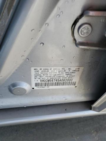 Photo 10 from auction – 2005 HONDA ACCORD EX with VIN 1HGCM56745A082000