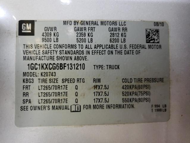 Photo 10 from auction – 2011 CHEVROLET SILVERADO with VIN 1GC1KXCG6BF131210