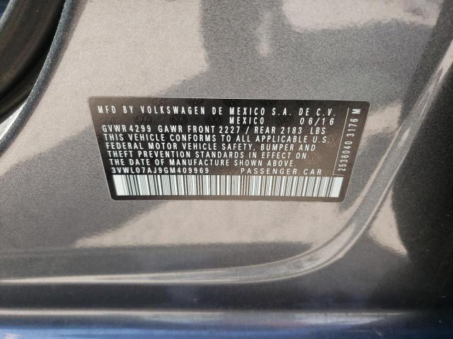 Photo 10 from auction – 2016 VOLKSWAGEN JETTA SEL with VIN 3VWL07AJ9GM409969