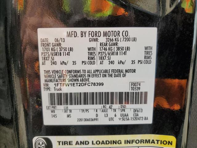 Photo 10 from auction – 2013 FORD F150 SUPER with VIN 1FTFW1ET2DFC78399