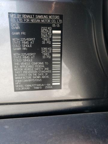 Photo 10 from auction – 2015 NISSAN ROGUE S with VIN KNMAT2MV8FP570521