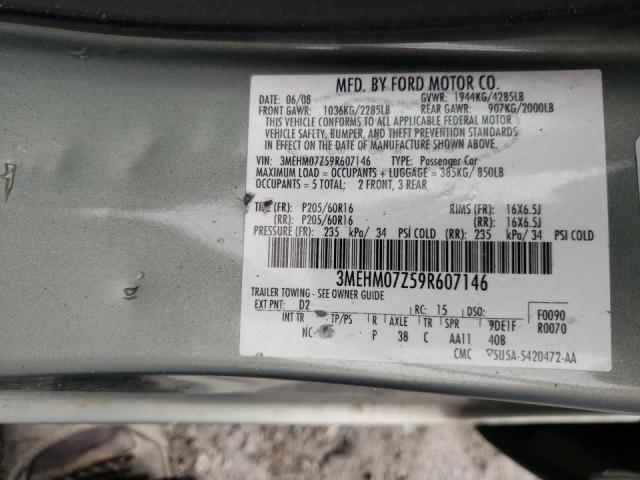Photo 10 from auction – 2009 MERCURY MILAN with VIN 3MEHM07Z59R607146