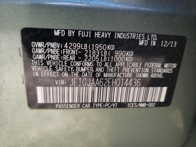 Photo 10 from auction – 2014 SUBARU IMPREZA with VIN JF1GJAA62EH014436