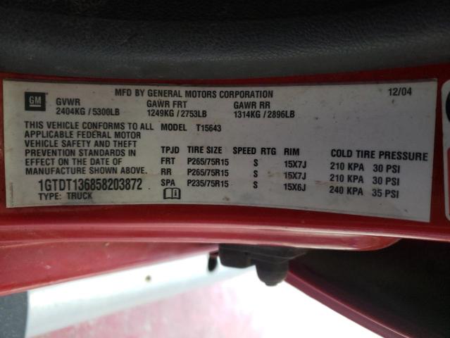 Photo 10 from auction – 2005 GMC CANYON with VIN 1GTDT136858203872