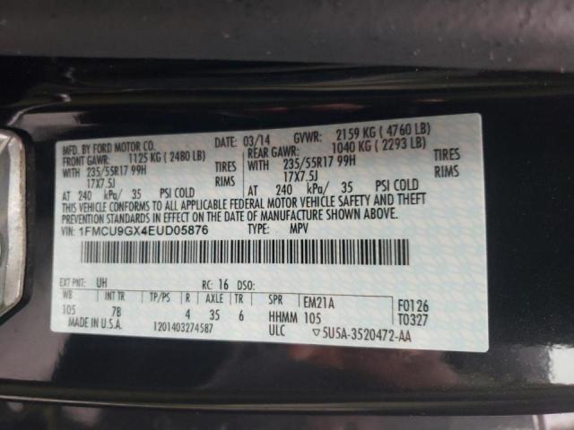 Photo 10 from auction – 2014 FORD ESCAPE SE with VIN 1FMCU9GX4EUD05876