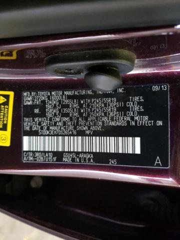 Photo 10 from auction – 2013 TOYOTA HIGHLANDER with VIN 5TDDK3EH7DS265416