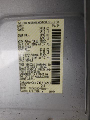 Photo 10 from auction – 2014 NISSAN FRONTIER S with VIN 1N6AD0EV0EN763320