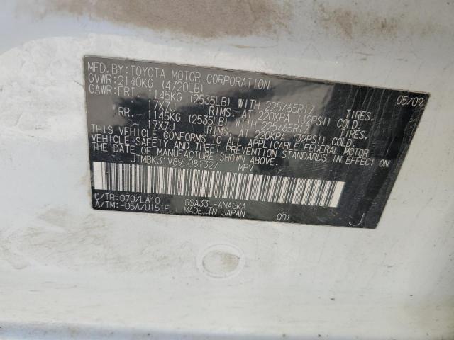 Photo 10 from auction – 2009 TOYOTA RAV4 LIMIT with VIN JTMBK31V895081327