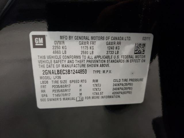 Photo 10 from auction – 2011 CHEVROLET EQUINOX LS with VIN 2GNALBEC3B1244850